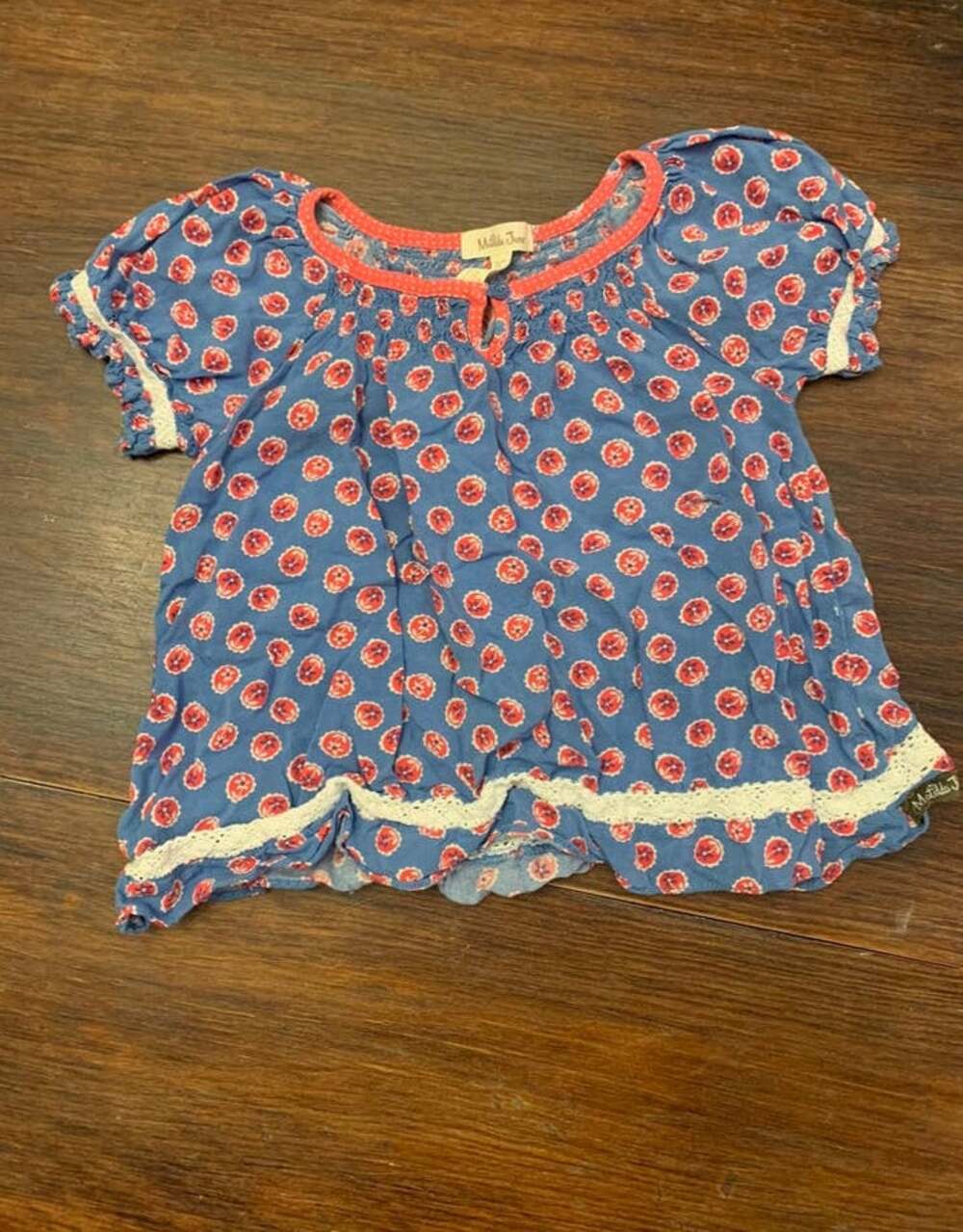 Matilda Jane blue and red berry shirt